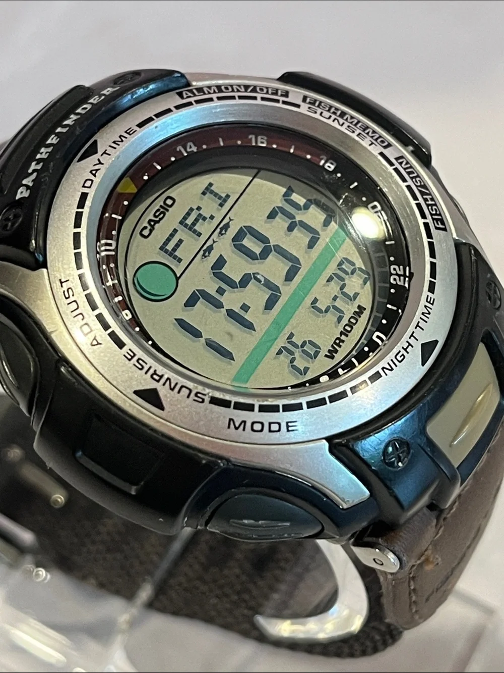 Casio Pathfinder Digital Watch in Black and Brown 45mm